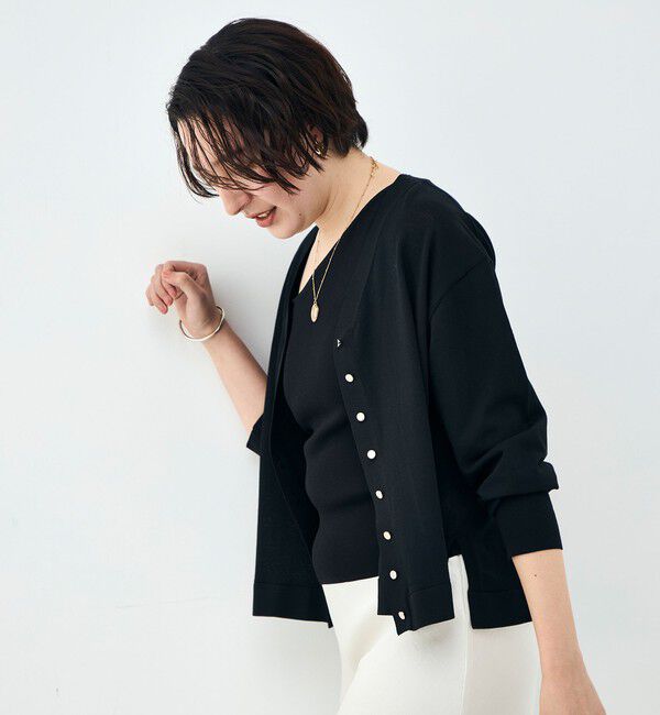 NOLLEY'S「【一部WEB限定カラー】《手洗い可能》エアリータッチゆったりVネックカーディガン」|カーディガン|