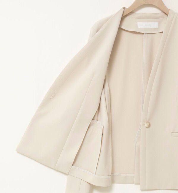 NOLLEY'S sophi「《セットアップ対応》ウォッシャブル2WAYツイルストレッチジャケット」|ノーカラージャケット|