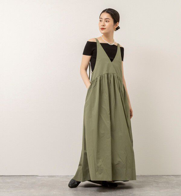 MAQWEL「【追加】【MAQWEL/マクウェル】ウォッシャブルソフトタフタワンピース」|ワンピース|