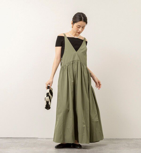 MAQWEL「【追加】【MAQWEL/マクウェル】ウォッシャブルソフトタフタワンピース」|ワンピース|