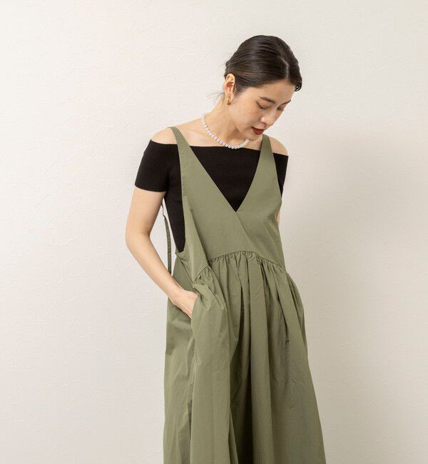 MAQWEL「【追加】【MAQWEL/マクウェル】ウォッシャブルソフトタフタワンピース」|ワンピース|