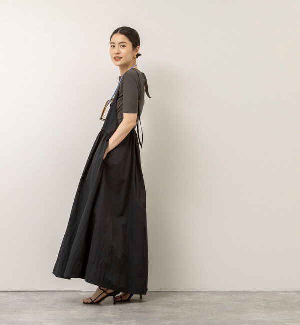 MAQWEL「【追加】【MAQWEL/マクウェル】ウォッシャブルソフトタフタワンピース」|ワンピース|