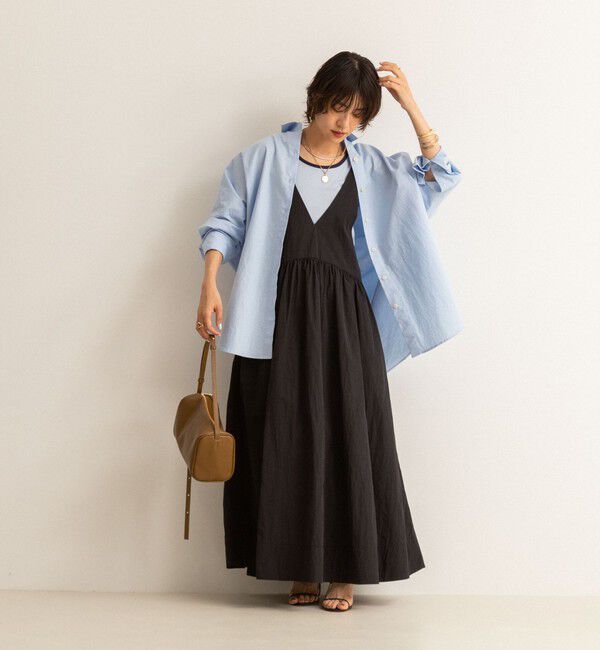 MAQWEL「【追加】【MAQWEL/マクウェル】ウォッシャブルソフトタフタワンピース」|ワンピース|