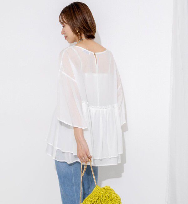 NOLLEY'S「【WEB限定】ダブルギャザーオーバーブラウス」|シャツ・ブラウス|