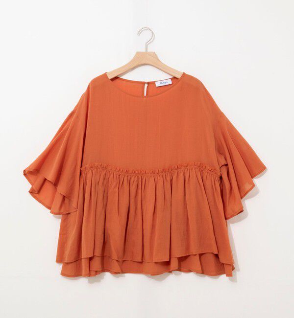 NOLLEY'S「【WEB限定】ダブルギャザーオーバーブラウス」|シャツ・ブラウス|