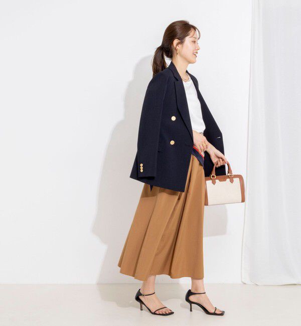 NOLLEY'S「【一部WEB限定色アイテム】ウォッシャブル高機能タックフレアースカート」|フレア|