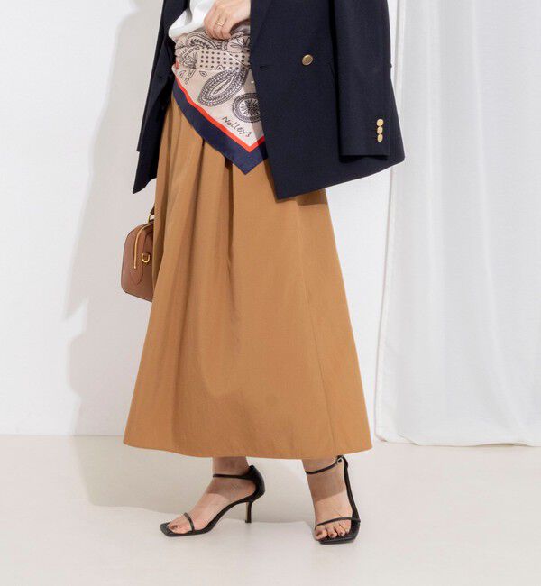 NOLLEY'S「【一部WEB限定色アイテム】ウォッシャブル高機能タックフレアースカート」|フレア|