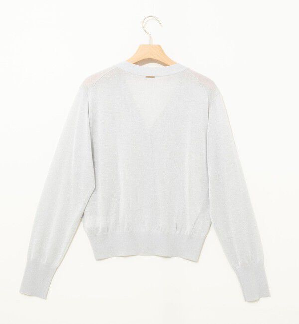 NOLLEY'S「《手洗い可能/アンサンブル対応》ラメVネックカーディガン」|カーディガン|