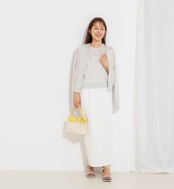 NOLLEY'S「《手洗い可能/アンサンブル対応》ラメVネックカーディガン」|カーディガン|