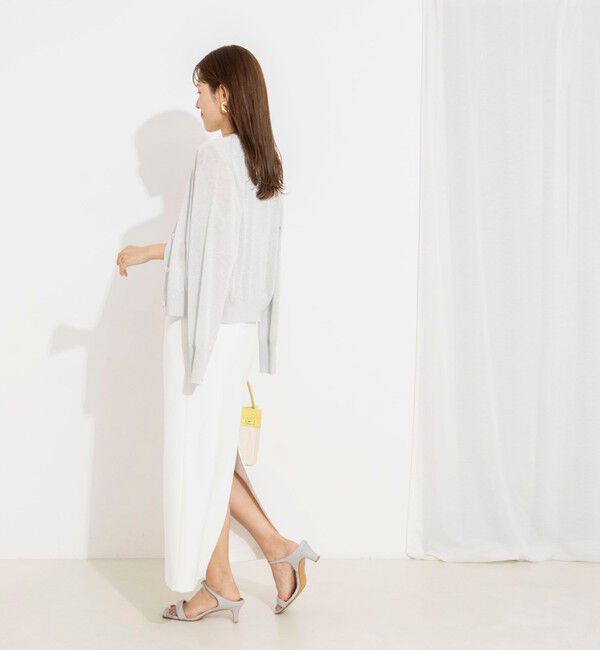 NOLLEY'S「《手洗い可能/アンサンブル対応》ラメVネックカーディガン」|カーディガン|