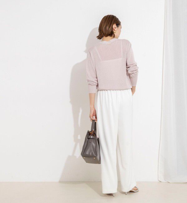 NOLLEY'S「《手洗い可能/アンサンブル対応》ラメVネックカーディガン」|カーディガン|