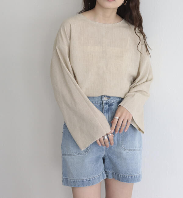 fredy emue「【fredy emue】リネン混Tシャツブラウス」|シャツ・ブラウス|