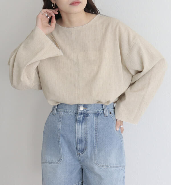 fredy emue「【fredy emue】リネン混Tシャツブラウス」|シャツ・ブラウス|