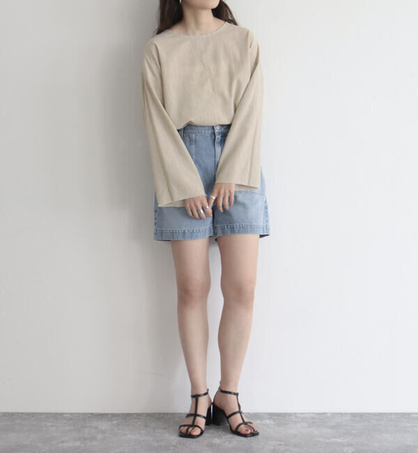 fredy emue「【fredy emue】リネン混Tシャツブラウス」|シャツ・ブラウス|