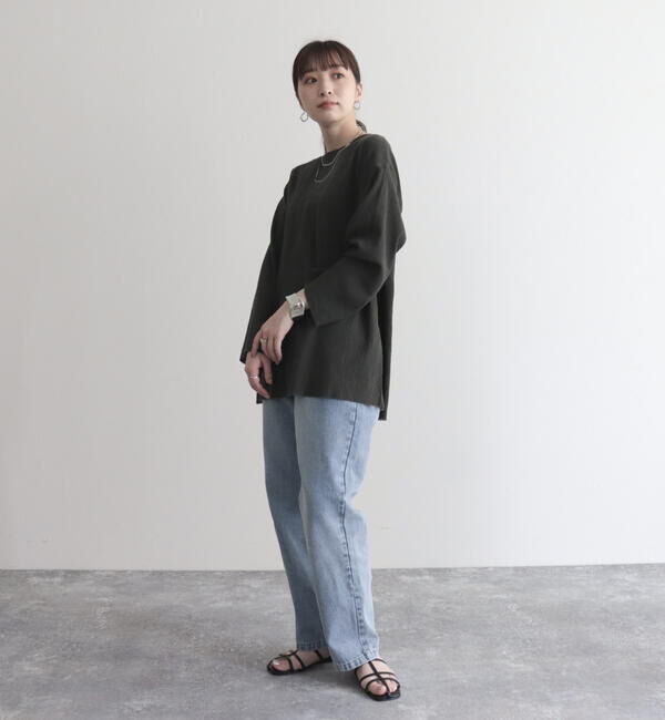 fredy emue「【fredy emue】リネン混Tシャツブラウス」|シャツ・ブラウス|