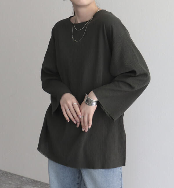 fredy emue「【fredy emue】リネン混Tシャツブラウス」|シャツ・ブラウス|