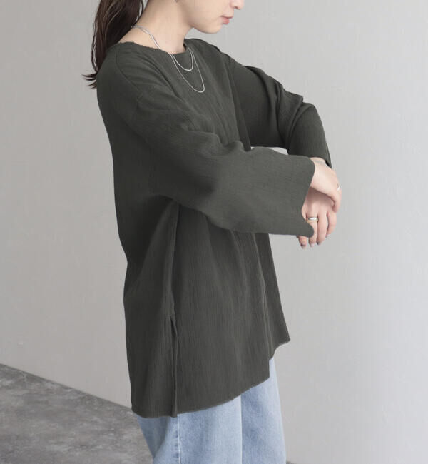 fredy emue「【fredy emue】リネン混Tシャツブラウス」|シャツ・ブラウス|