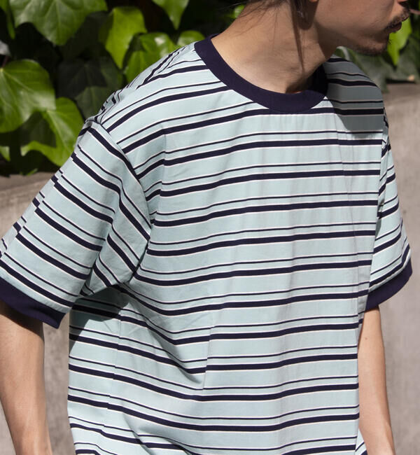 GLOSTER「【GLOSTER/グロスター】マルチボーダー リンガーTシャツ」|Tシャツ・カットソー|