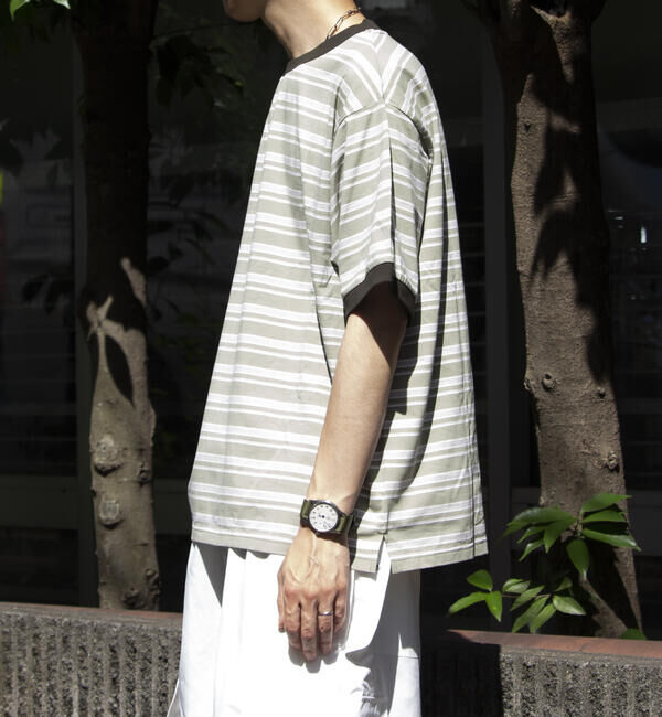 GLOSTER「【GLOSTER/グロスター】マルチボーダー リンガーTシャツ」|Tシャツ・カットソー|