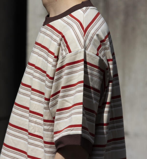 GLOSTER「【GLOSTER/グロスター】マルチボーダー リンガーTシャツ」|Tシャツ・カットソー|