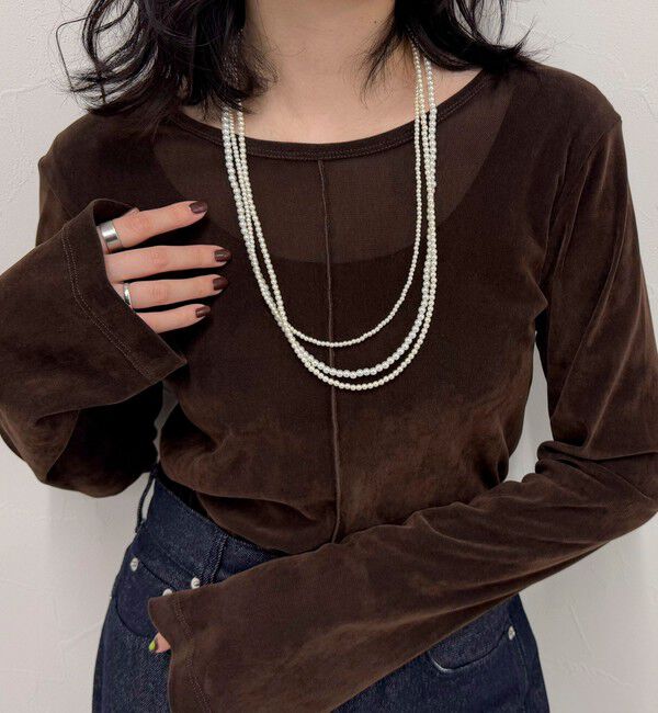 fredy emue「パール3連ロングネックレス」|ネックレス|