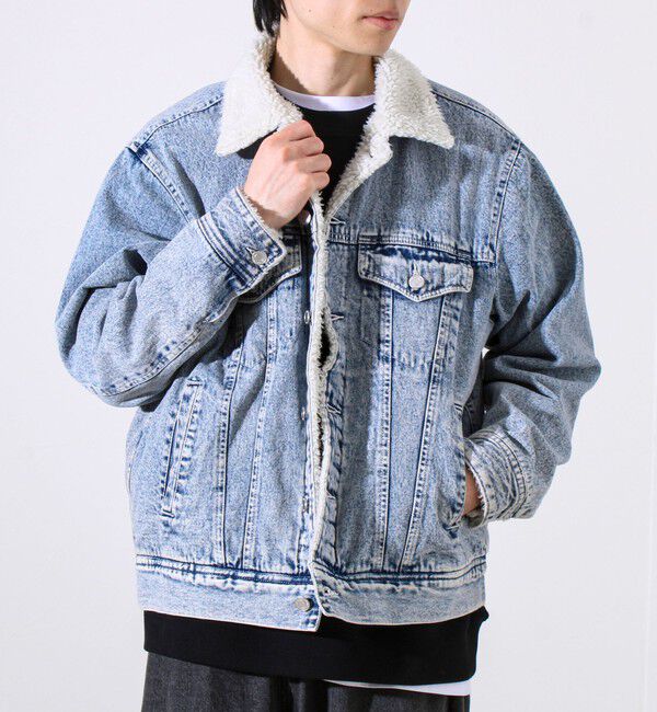 GLOSTER「デニムストームライダース 裏ボア デニムジャケット」|デニムジャケット|