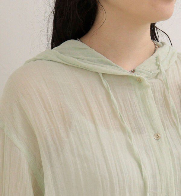 fredy emue「リネン混楊柳フーディシャツ」|シャツ・ブラウス|