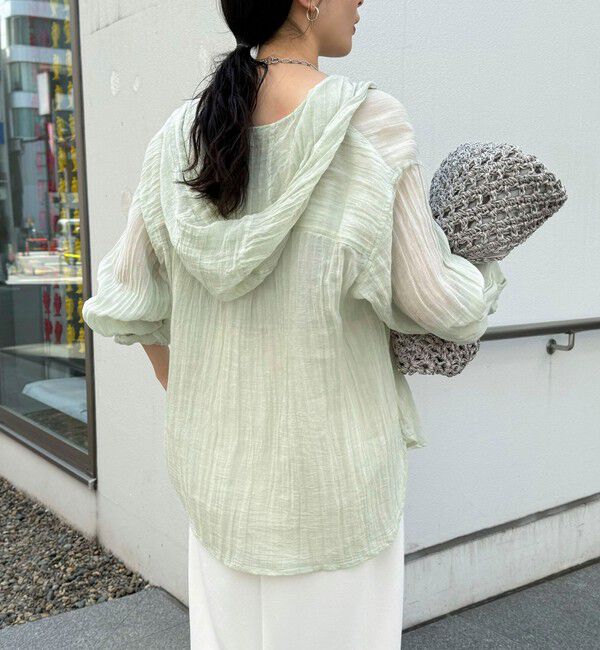 fredy emue「リネン混楊柳フーディシャツ」|シャツ・ブラウス|