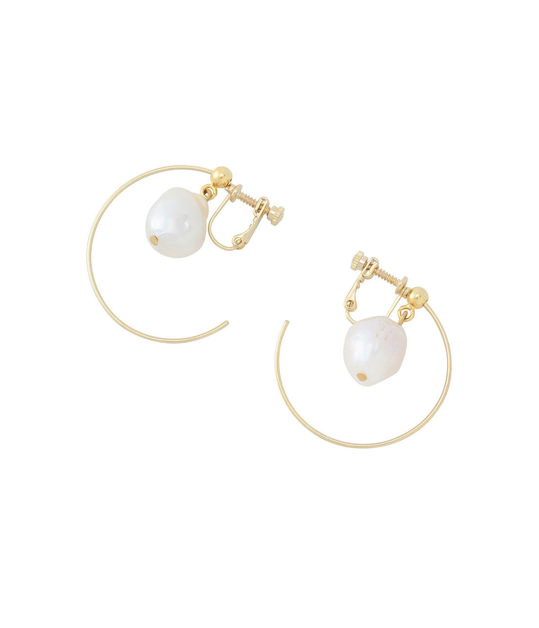 SALON adam et rope'「【SALONオリジナルBOX付き】14KGFフープイヤリング」|イヤリング|