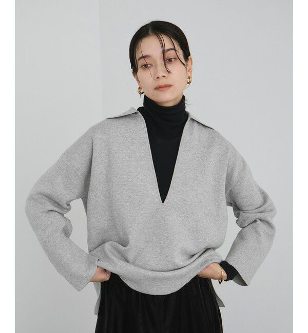 SALON adam et rope'「【WEB限定】スキッパーニットプルオーバー」|ニット・セーター|