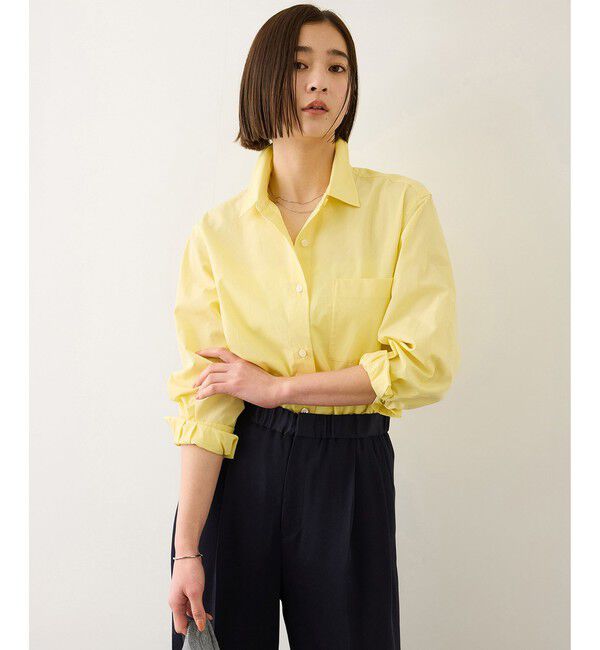 ROPE「【THOMAS MASON(トーマスメイソン)】レギュラーカラーシャツ/イージーケア」|シャツ・ブラウス|イエロー(80)