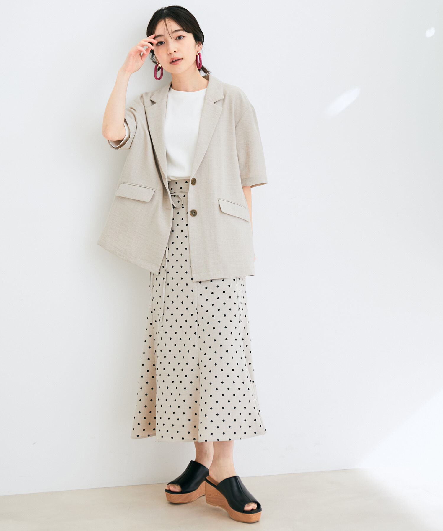 VIS「【一部サイズ公式サイト・直営店舗限定】リネンライクマーメイドスカート【sustainable】」|スカート|