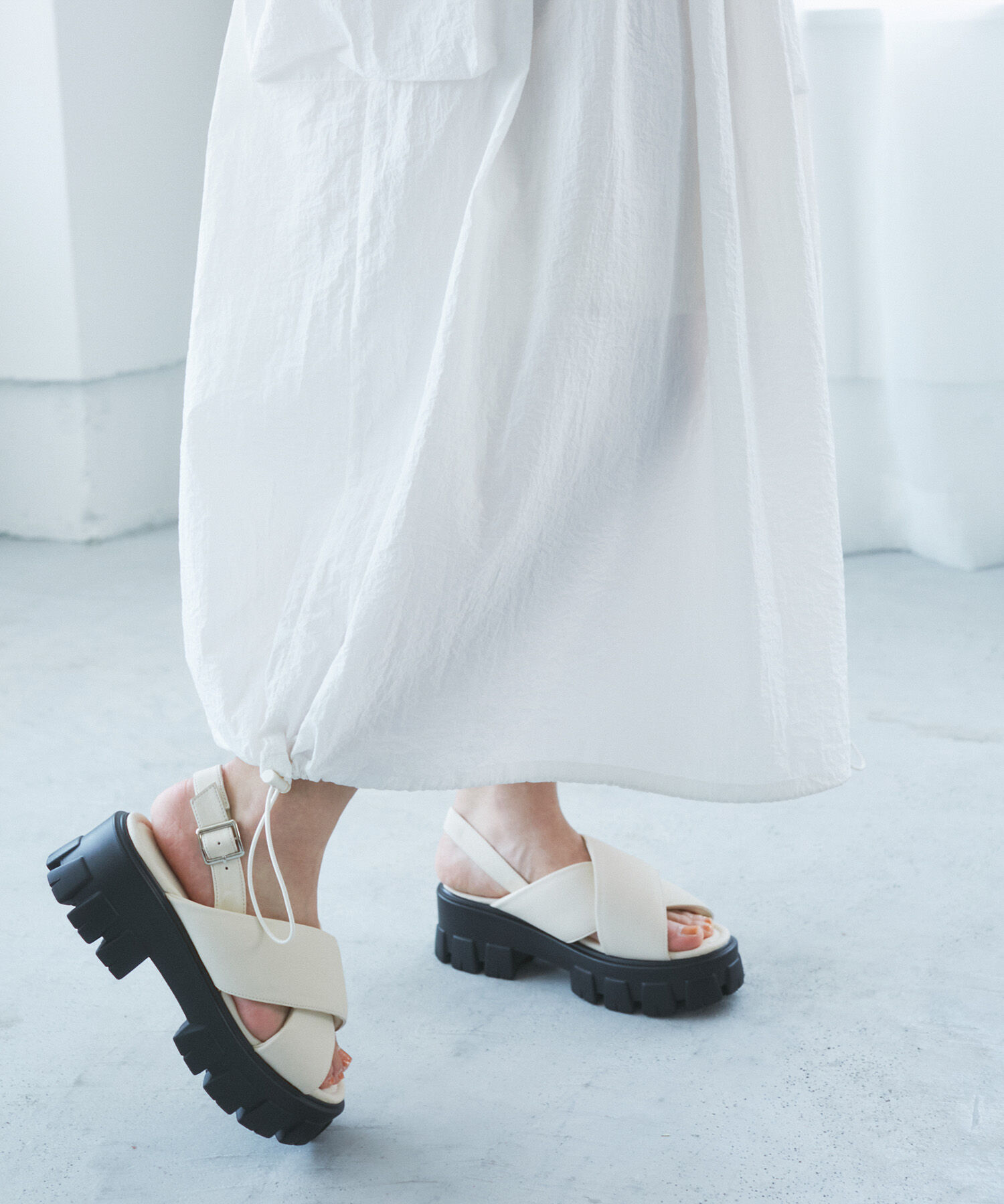 VIS「【SET】ショートボレロ＆リブ切り替えキャミワンピース」|ワンピース|