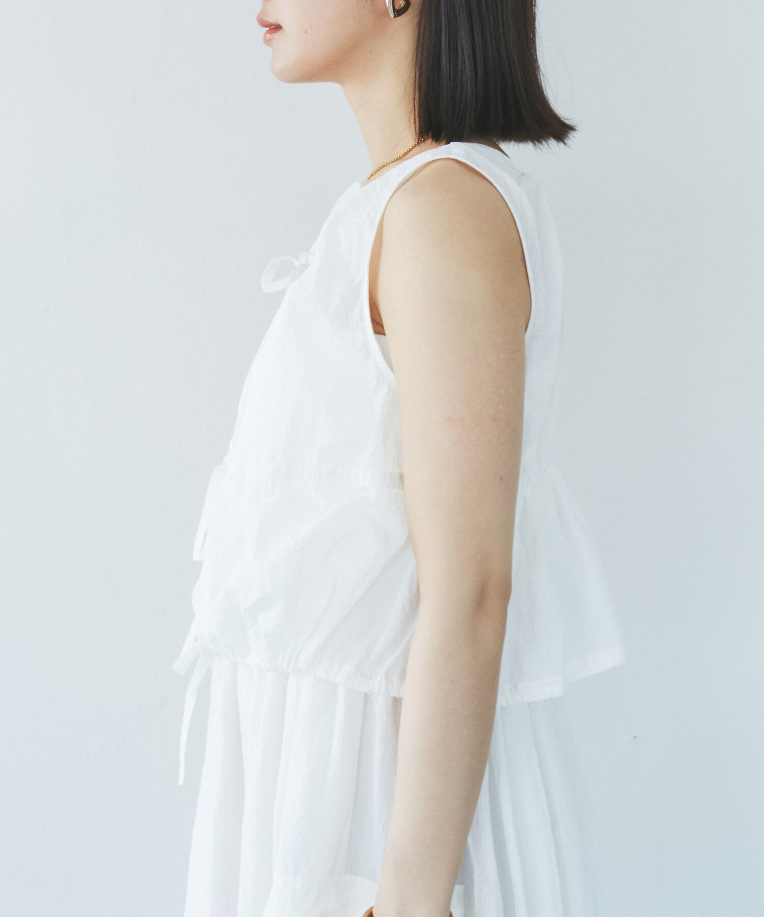 VIS「【SET】ショートボレロ＆リブ切り替えキャミワンピース」|ワンピース|