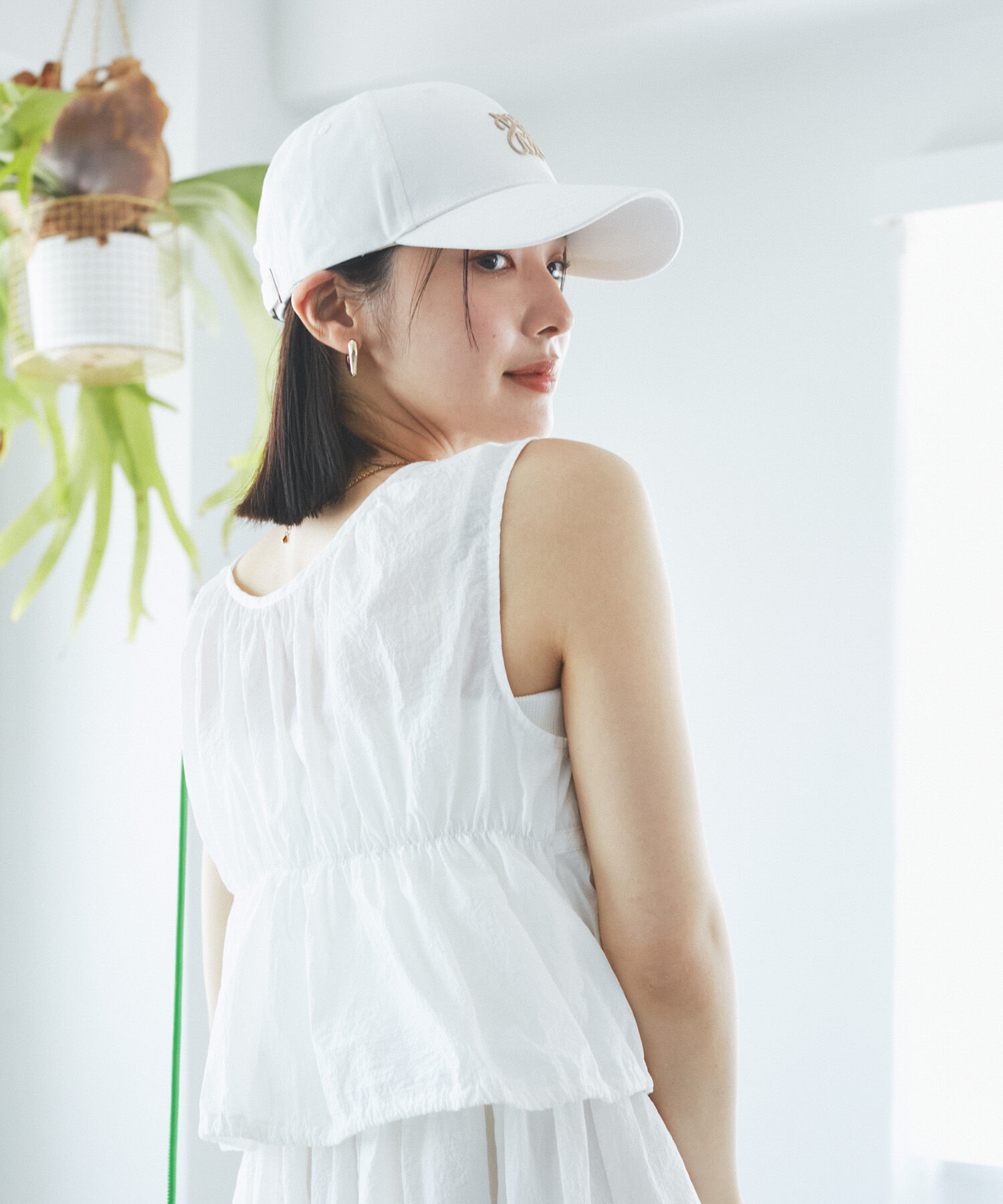 VIS「【SET】ショートボレロ＆リブ切り替えキャミワンピース」|ワンピース|