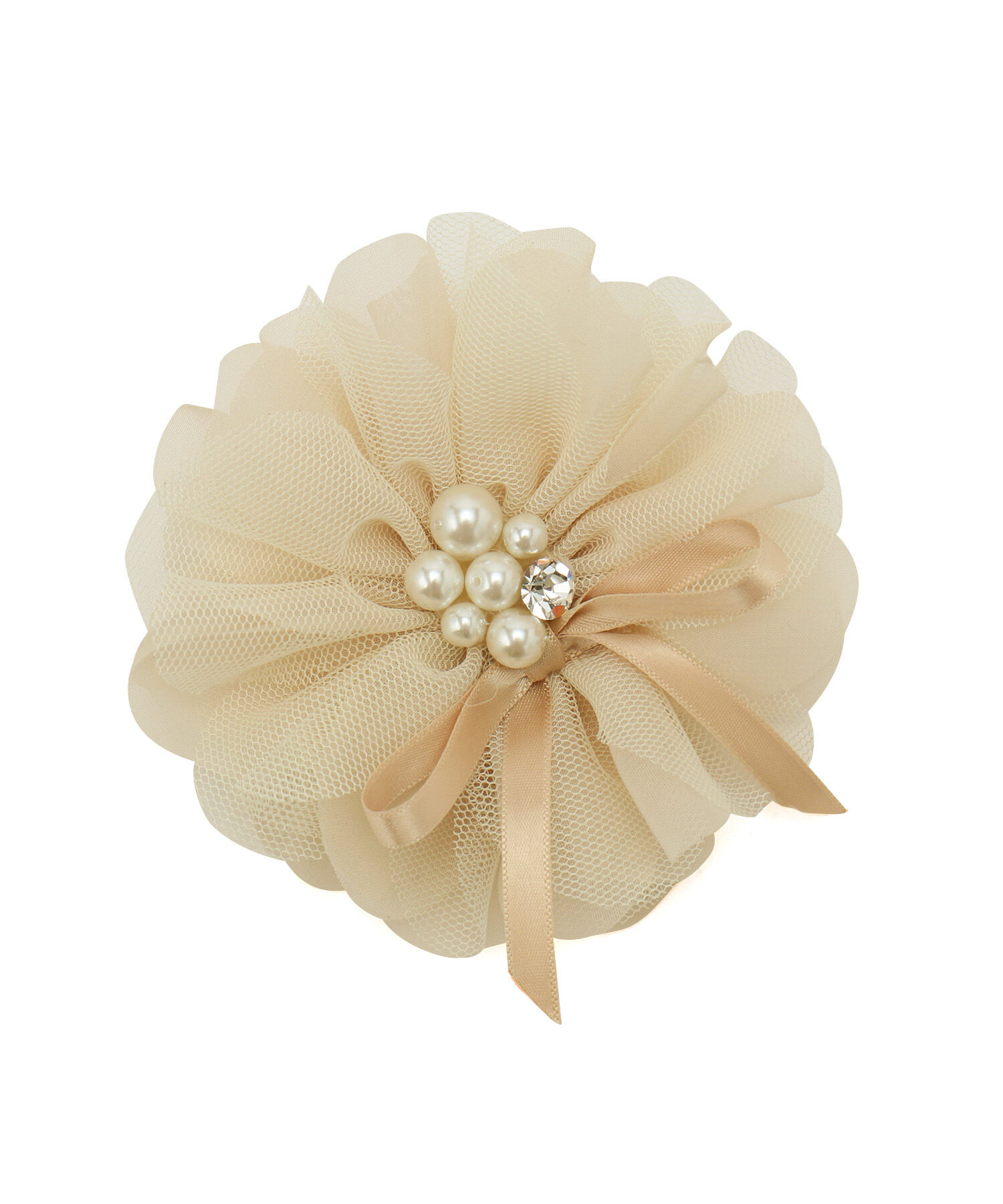 ROPE PICNIC PASSAGE「チュールMIXフラワーコサージュ」|ブローチ・コサージュ|