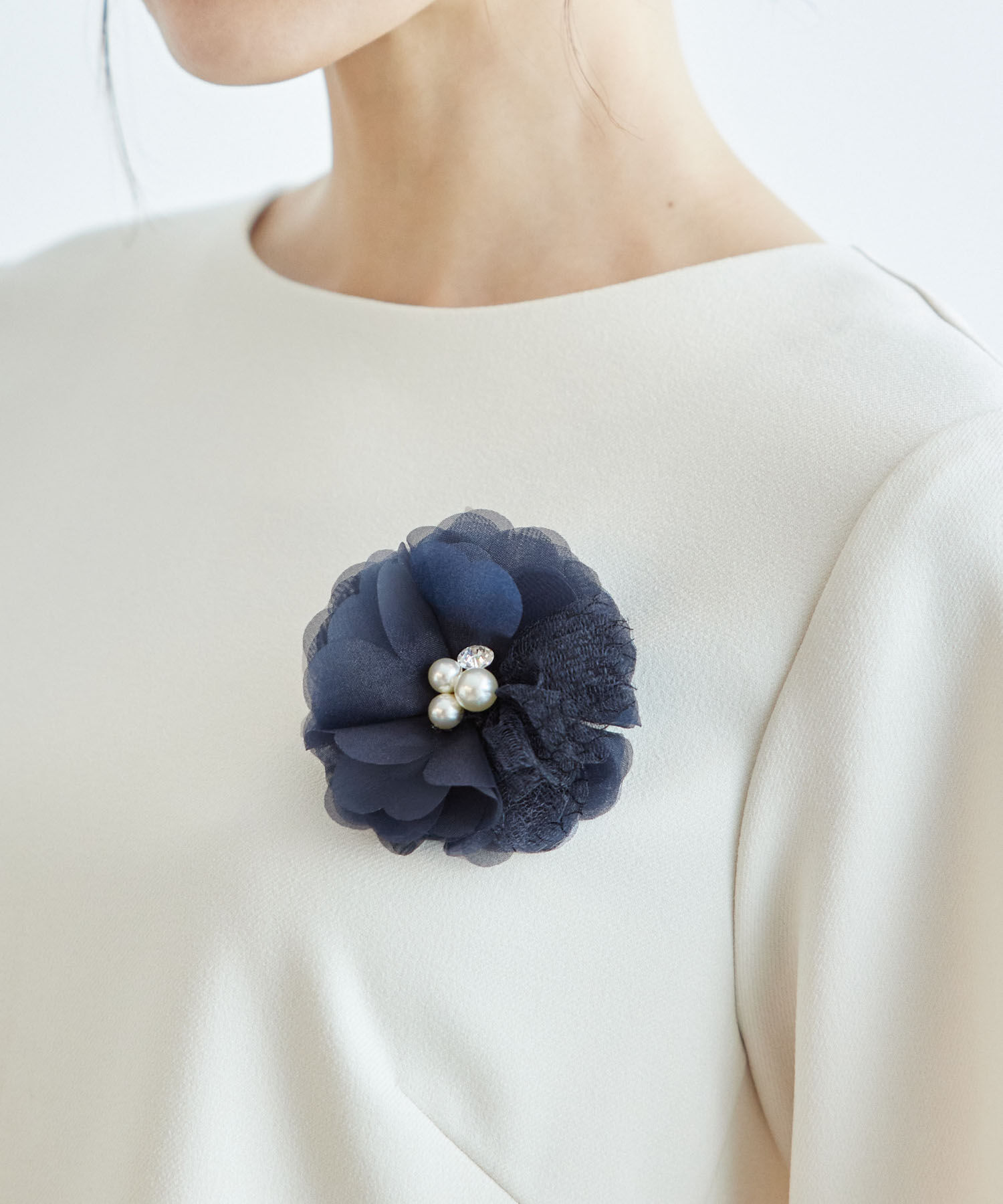 ROPE PICNIC PASSAGE「ラメチュールコサージュ」|ブローチ・コサージュ|