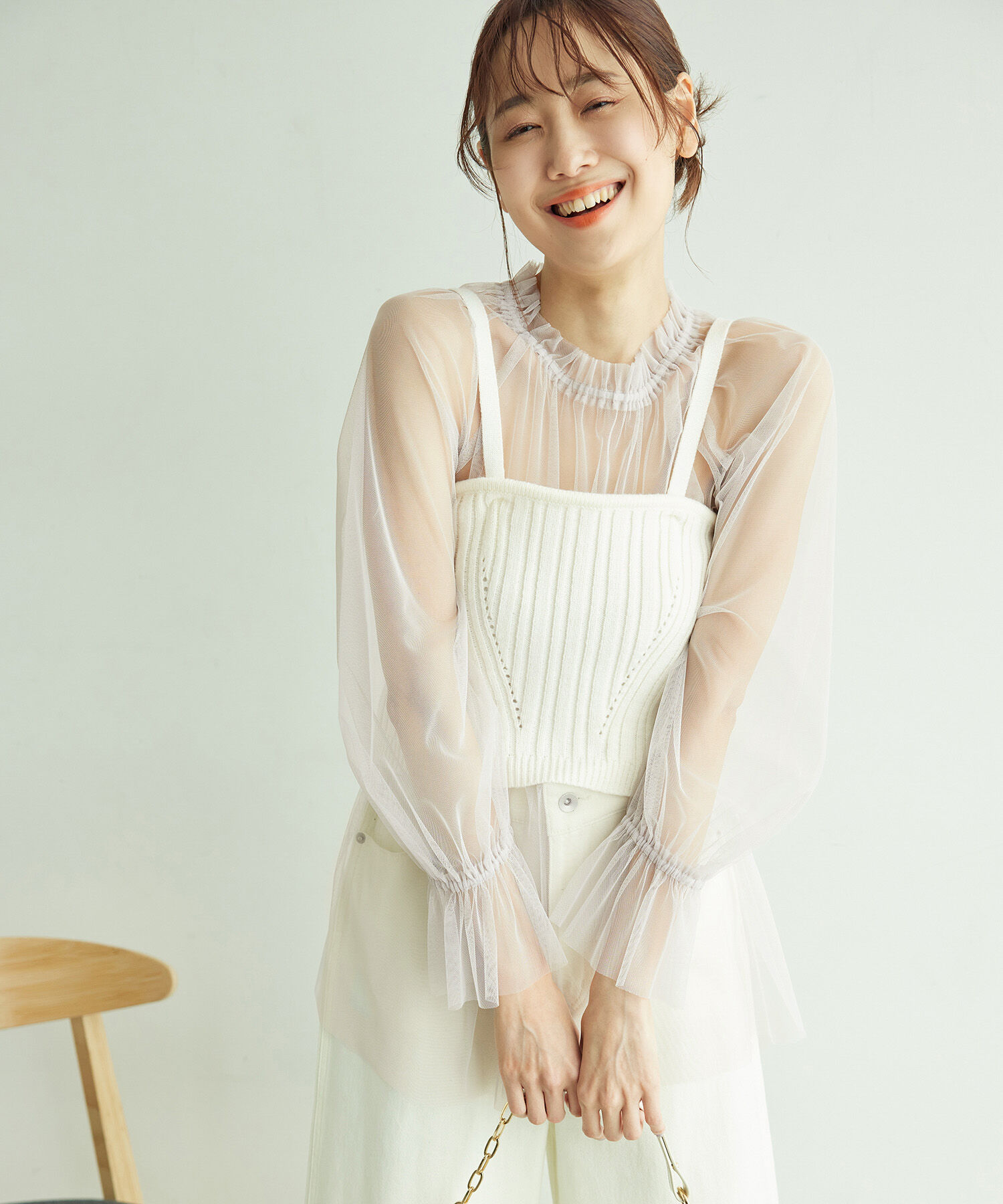 Rope&rsquo;Picnic「チュールトップス」|シャツ・ブラウス|