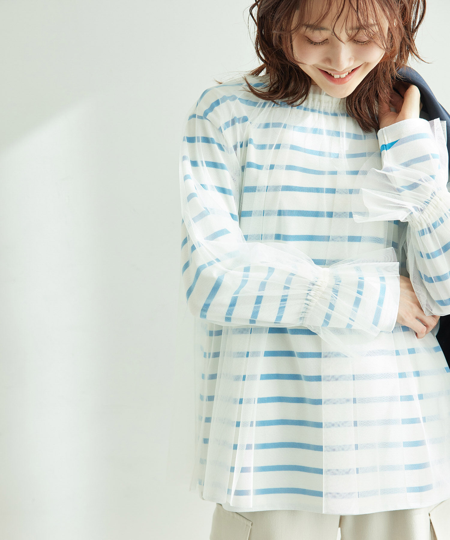 Rope&rsquo;Picnic「チュールトップス」|シャツ・ブラウス|オフホワイト(15)