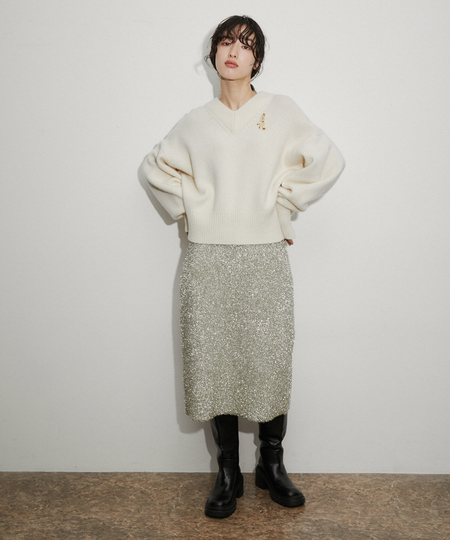 ADAM ET ROPE'「イニシャルブローチ」|ブローチ・コサージュ|