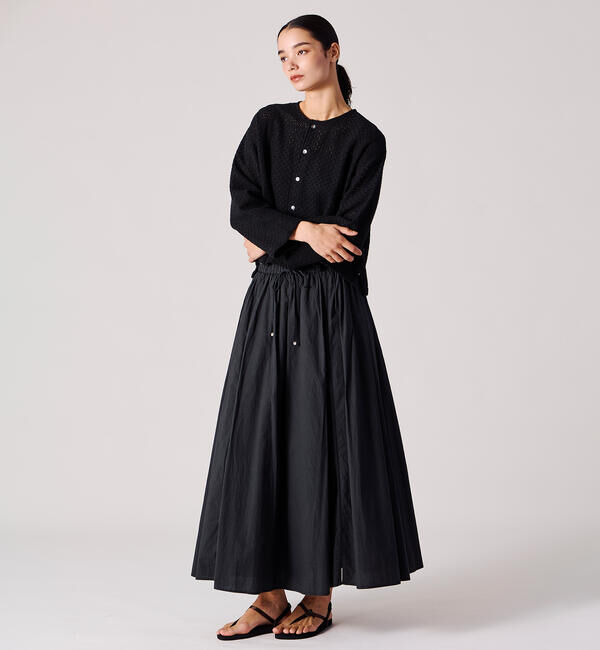  「INDIA INDUSTRY | コットンポプリン ギャザースカート WOMEN」|スカート|