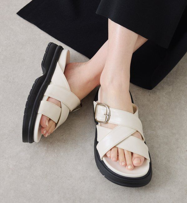  「【PAPILLONNER/パピヨネ】ベルトクロスサンダル」|その他|