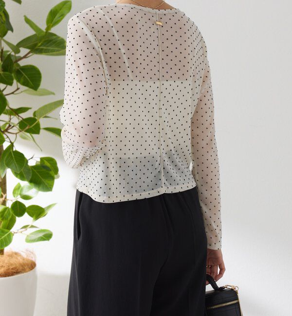  「【トレンドアイテム】シアードットカーディガン」|カーディガン|