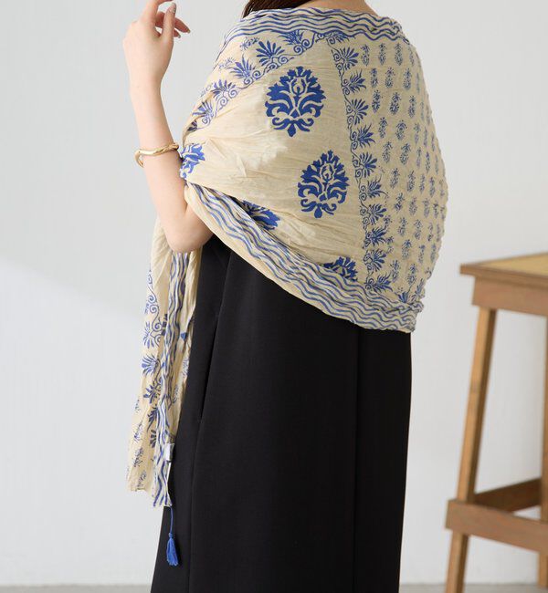  「【QTL CREATIONS別注 】ビーズブローチ付きストール」|ストール|