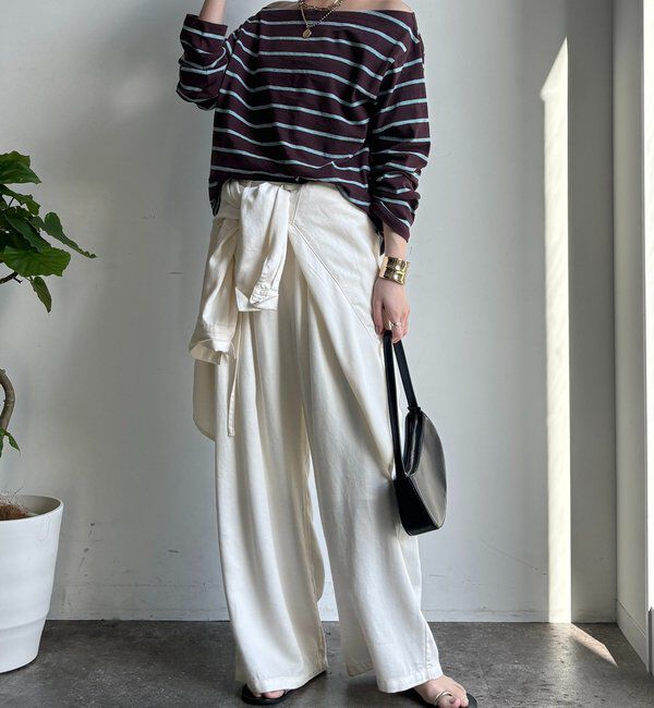  「マルチボーダーオフショルTEE」|Tシャツ・カットソー|