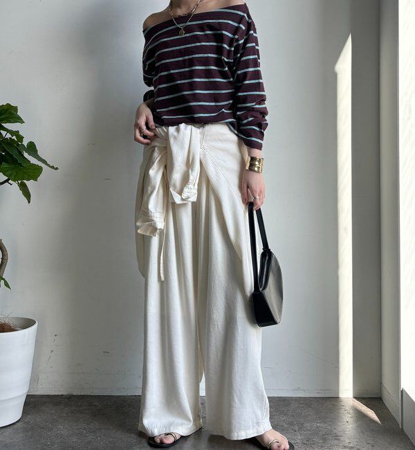  「マルチボーダーオフショルTEE」|Tシャツ・カットソー|