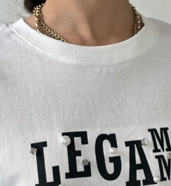  「【WEB限定】ビジューロゴTEE」|Tシャツ・カットソー|