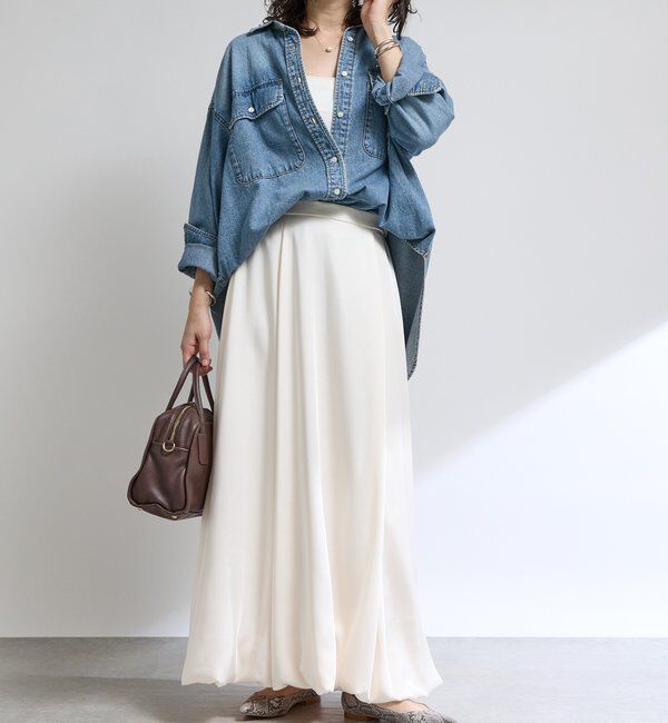  「【美シルエット】サテンバルーンスカート」|スカート|