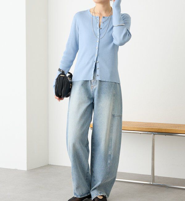  「【アンサンブル対応可】コットンリブカーディガン」|カーディガン|