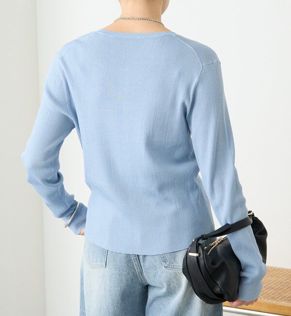  「【アンサンブル対応可】コットンリブカーディガン」|カーディガン|